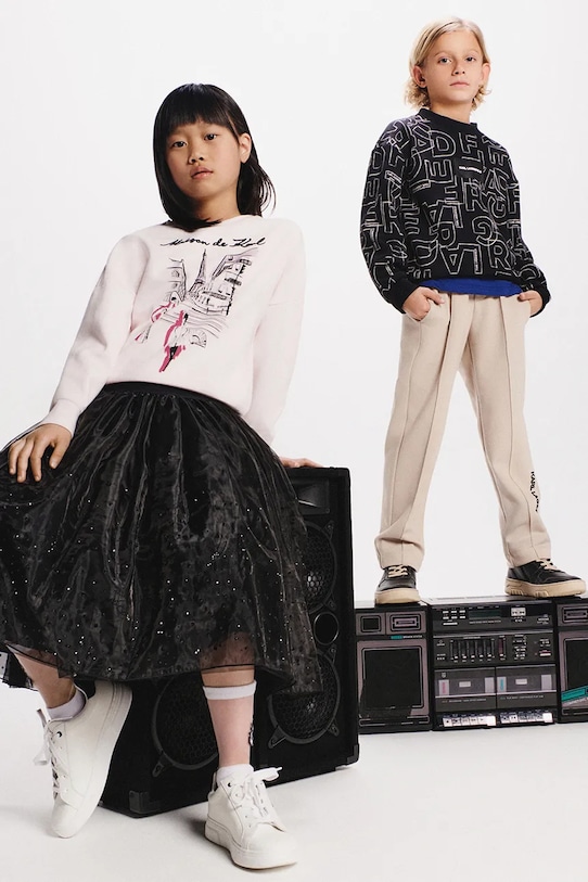 Karl Lagerfeld bluza dziecięca Z30610.86.108 różowy