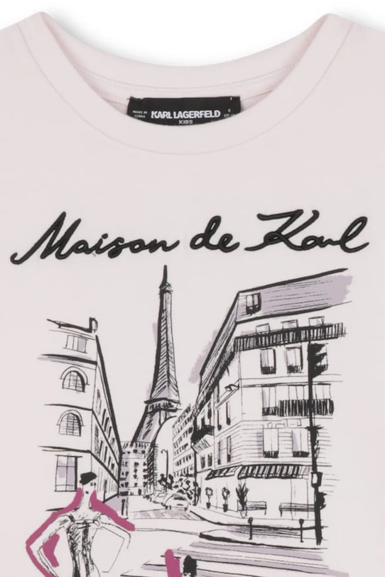 Karl Lagerfeld bluza dziecięca różowy Z30610.114.150