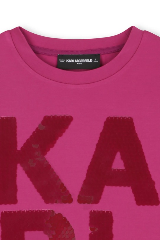 Παιδική μπλούζα Karl Lagerfeld ροζ Z30613.156.162