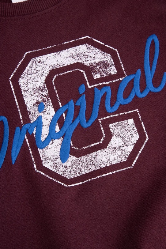 Παιδική βαμβακερή μπλούζα Coccodrillo μπορντό ZC5132101AGJ