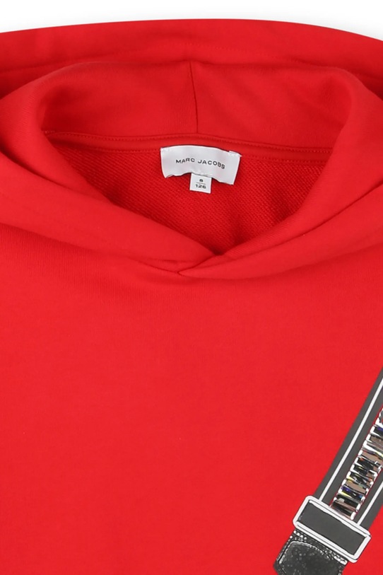 Djevojčice Dječja pamučna dukserica Marc Jacobs W60568.156 crvena