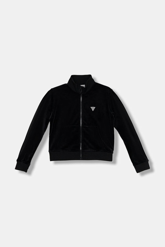 Guess hanorac din velur pentru copii imprimeu negru J4RQ22.K0232.9BYA