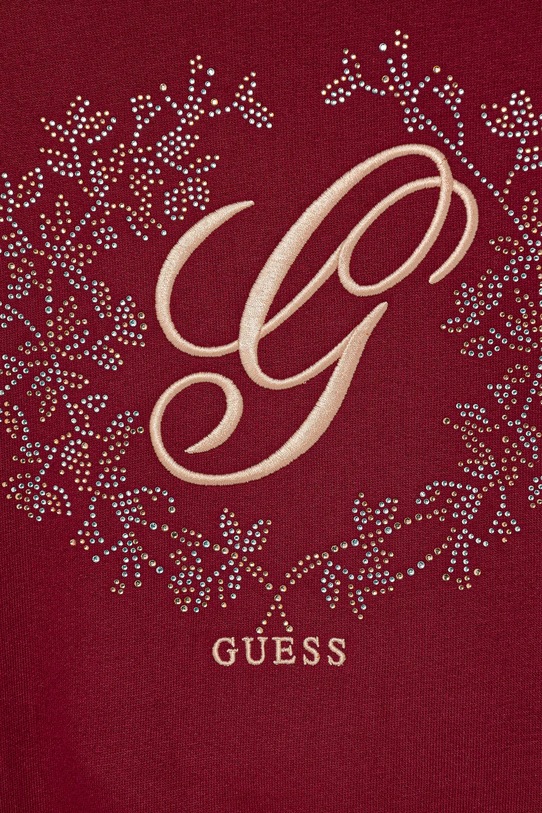 Dziewczynka Guess bluza bawełniana dziecięca J5BQ00.KAV34.9BYA bordowy
