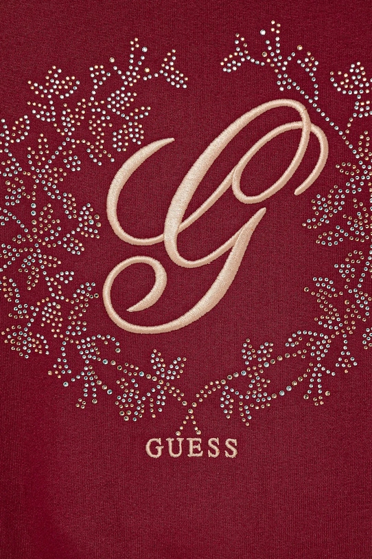 Dziewczynka Guess bluza bawełniana dziecięca J5BQ00.KAV34.9BYA bordowy
