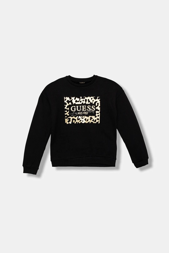 Guess bluza bawełniana dziecięca nadruk czarny J5BQ00.KAV34.9BYA