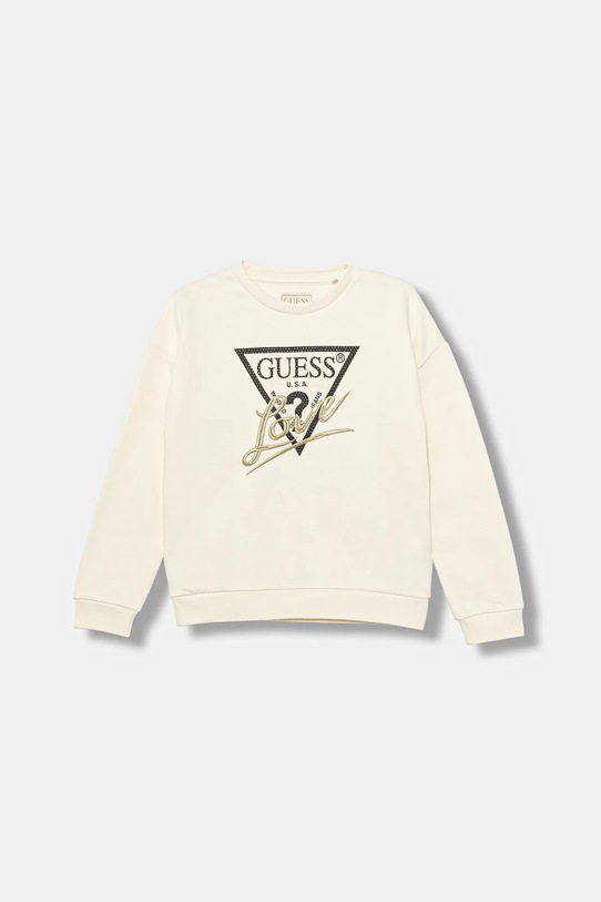 Guess hanorac de bumbac pentru copii imprimeu bej J5BQ04.KAV34.9BYA