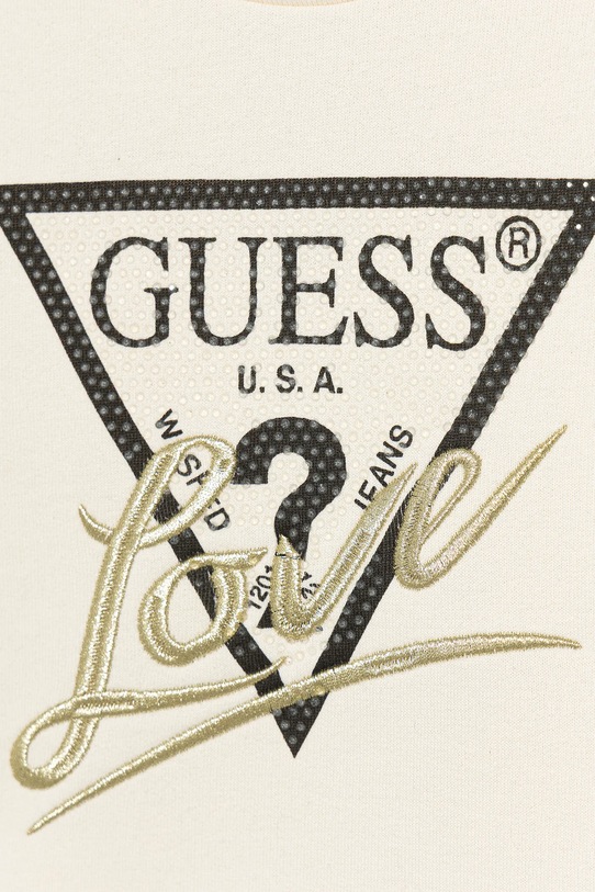 Fete Guess hanorac de bumbac pentru copii J5BQ04.KAV34.9BYA bej