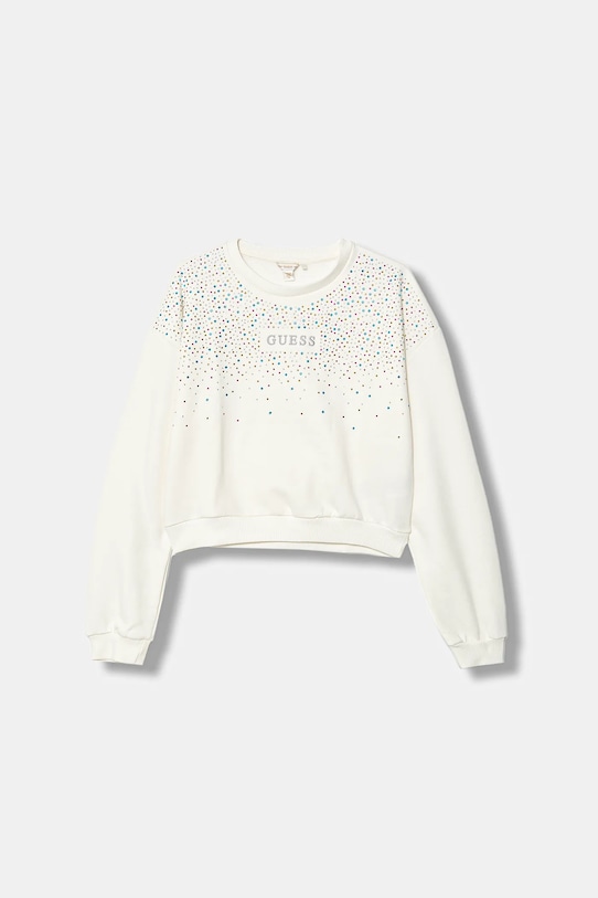 Guess bluza bawełniana dziecięca aplikacja beżowy J5BQ05.KAV34.9BYA