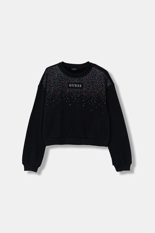 Guess bluza bawełniana dziecięca aplikacja czarny J5BQ05.KAV34.9BYA