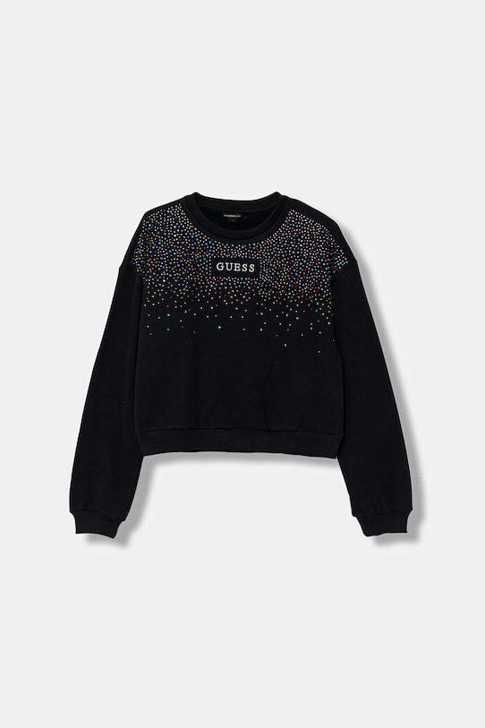 Детски памучен суичър Guess памук черен J5BQ05.KAV34.9BYA
