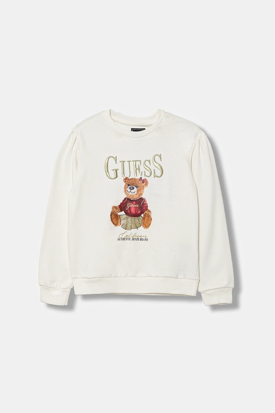 Guess bluza bawełniana dziecięca nadruk beżowy K5BQ00.KAX74.9BYA