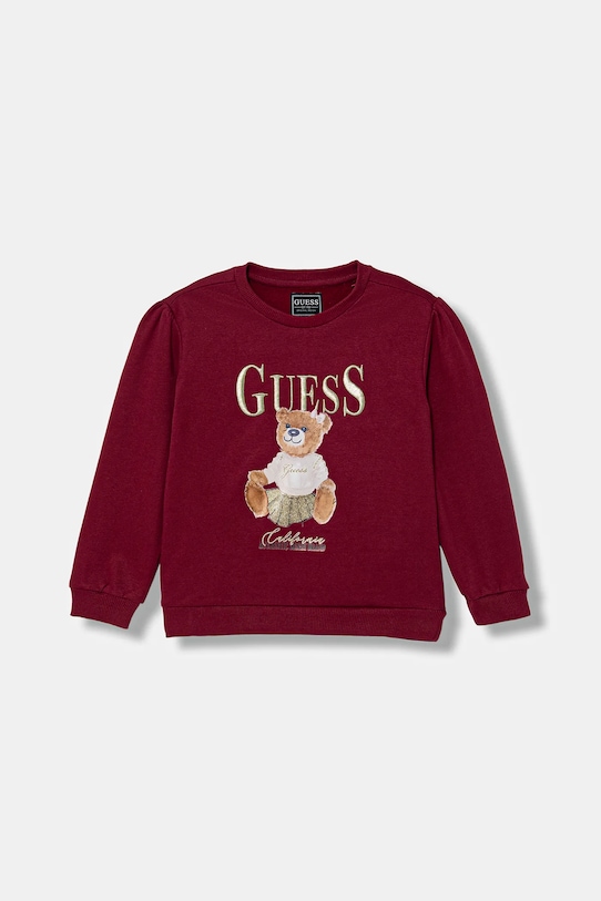 Дитяча бавовняна кофта Guess візерунок бордо K5BQ00.KAX74.9BYA