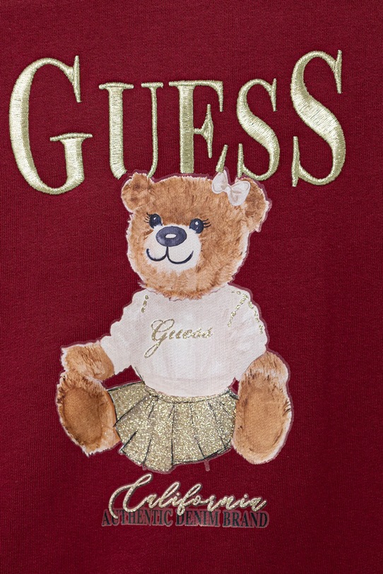 Dziewczynka Guess bluza bawełniana dziecięca K5BQ00.KAX74.9BYA bordowy