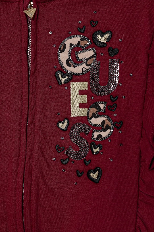 Dziewczynka Guess bluza bawełniana dziecięca K5BQ02.KAX74.9BYA czerwony