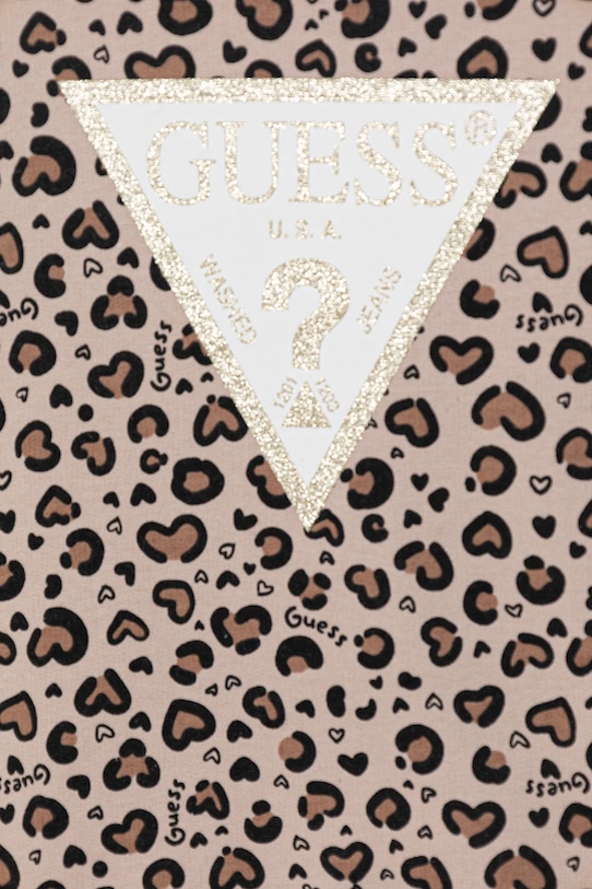 Девочка Детская хлопковая кофта Guess K5BQ03.KAD74.9BYA бежевый