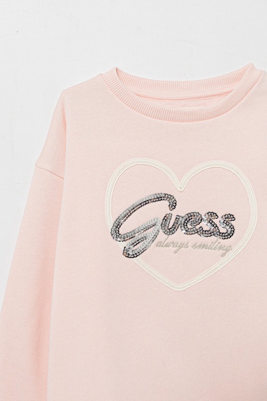 Dziewczynka Guess bluza bawełniana dziecięca K5BQ05.KAV34.9BYA różowy