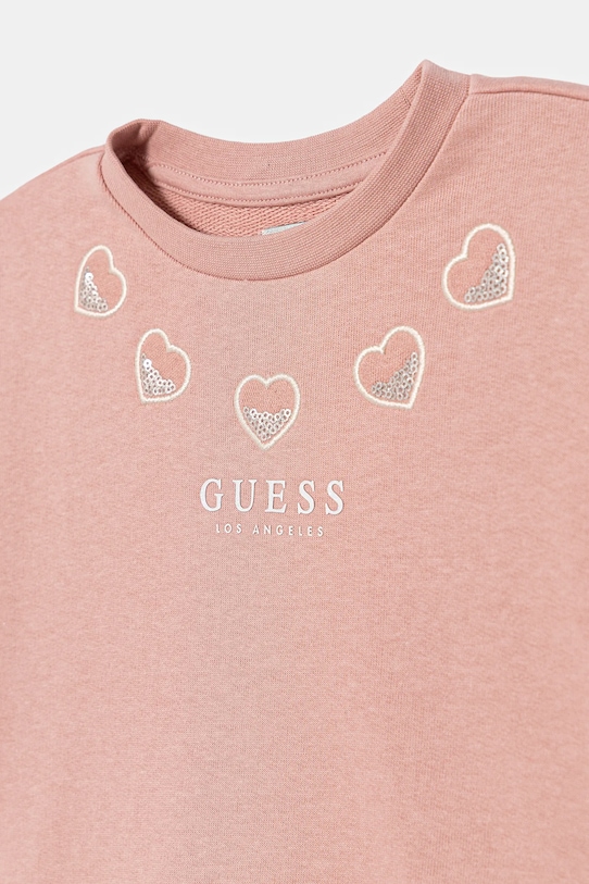 Dziewczynka Guess bluza bawełniana dziecięca K5BQ07.KAD74.9BYA różowy