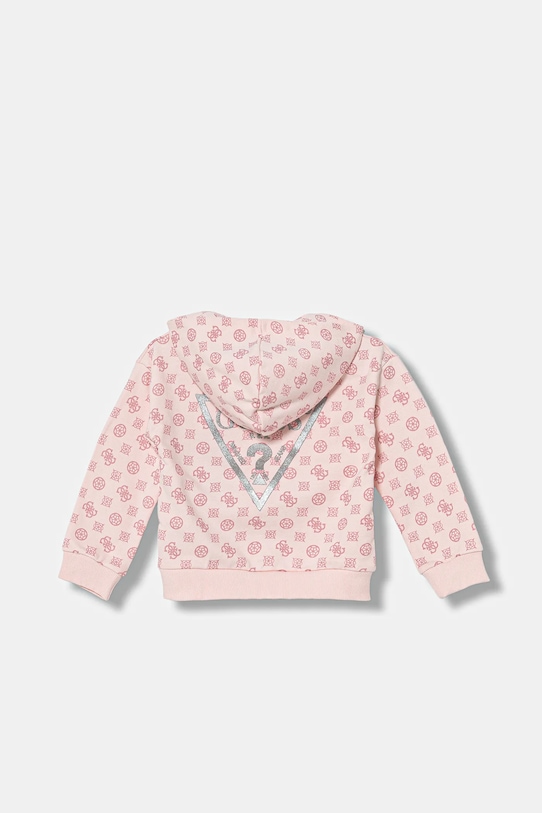 Guess bluza bawełniana dziecięca K5BQ08.KAD74.9BYA różowy AW25