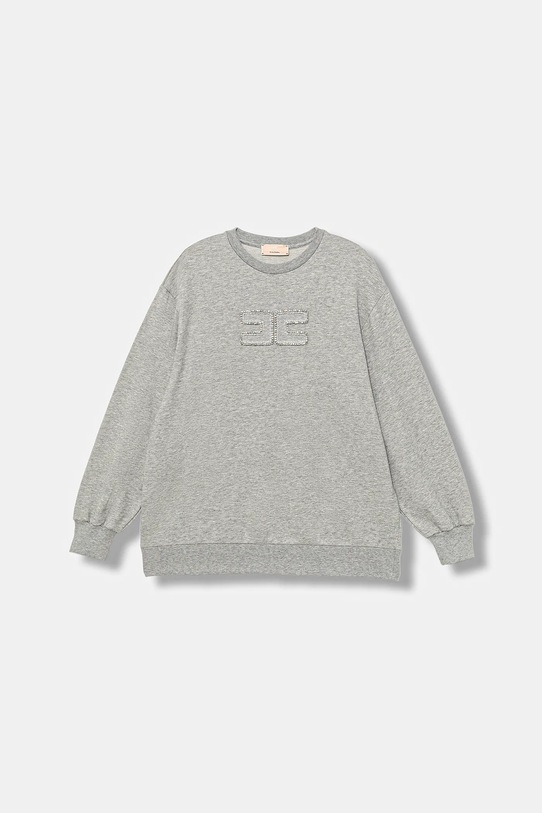 Детски памучен суичър Elisabetta Franchi памук сив EFFE151.0.FF002