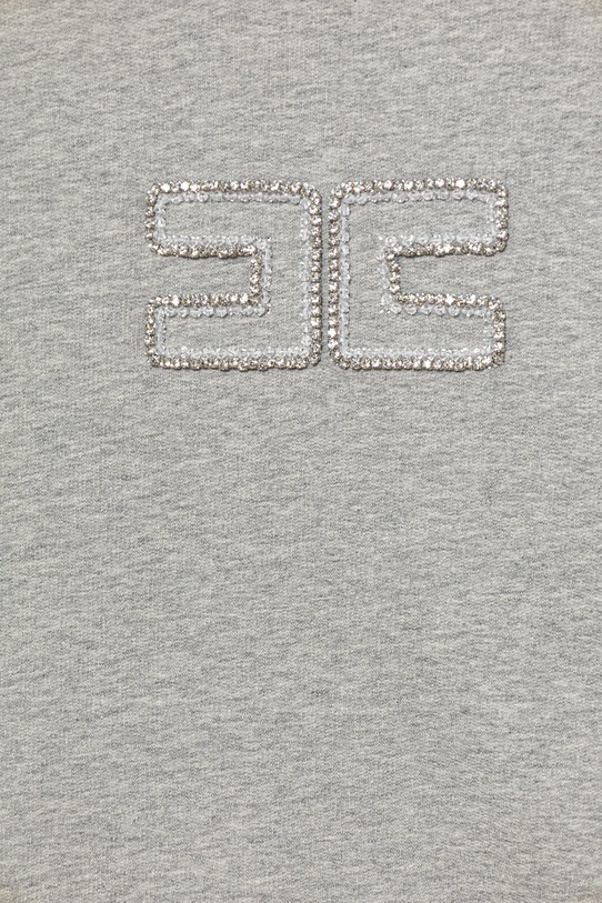 Момиче Детски памучен суичър Elisabetta Franchi EFFE151.0.FF002 сив