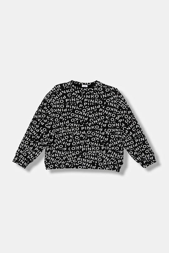 Pinko bluza bawełniana dziecięca nadruk czarny KFFE017.C.FE014