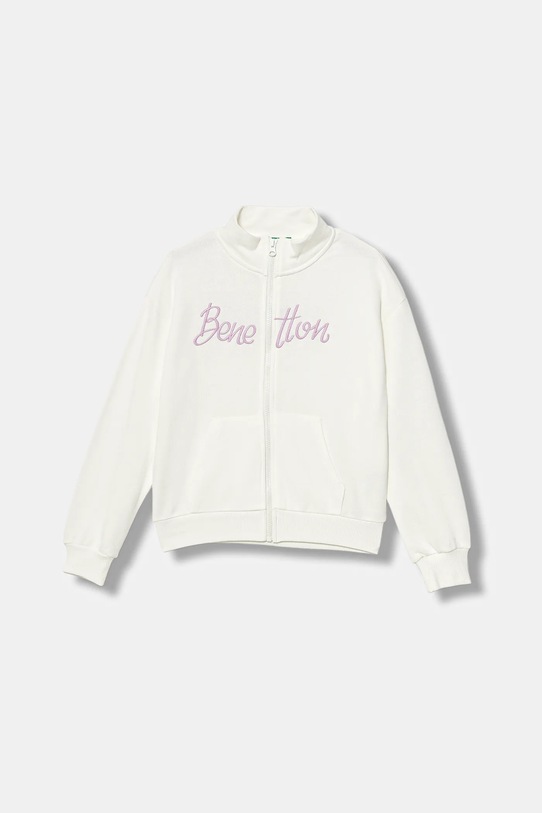 United Colors of Benetton bluza bawełniana dziecięca aplikacja biały 3J68C505D.G.seasonal