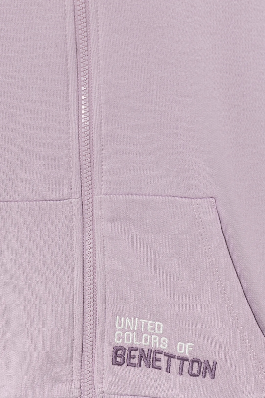 DÍVKA Dětská bavlněná mikina United Colors of Benetton 3J68C505D.G.seasonal fialová