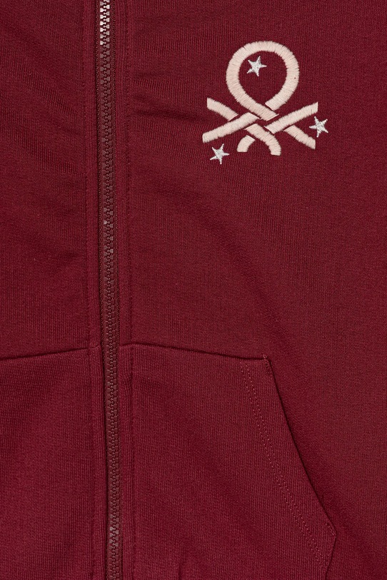 Dziewczynka United Colors of Benetton bluza bawełniana dziecięca 3J68C505D.G.seasonal bordowy