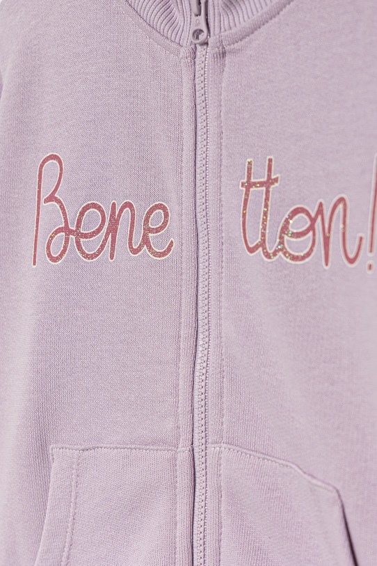 DÍVKA Dětská bavlněná mikina United Colors of Benetton 3J70G503U.P.seasonal fialová