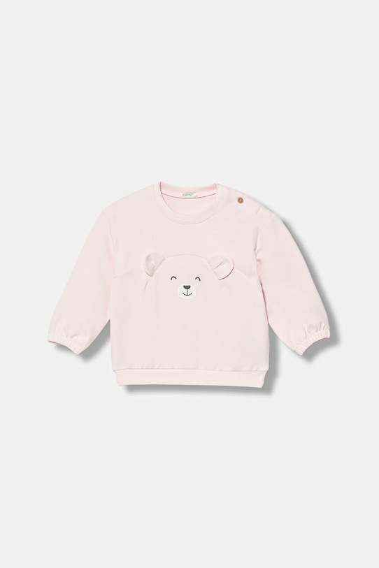 United Colors of Benetton bluza niemowlęca aplikacja różowy 3MDSA1061.G.W.seasonal