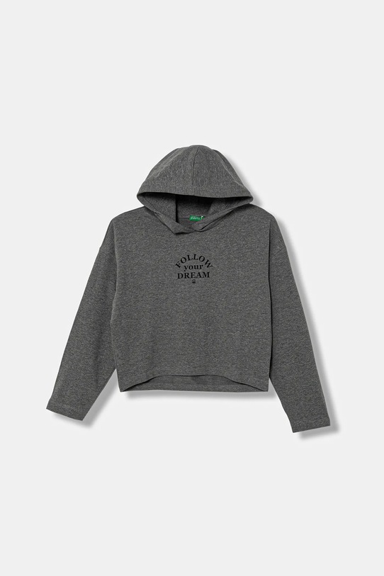 United Colors of Benetton bluza bawełniana dziecięca nadruk szary 3NBMC2053.G.seasonal