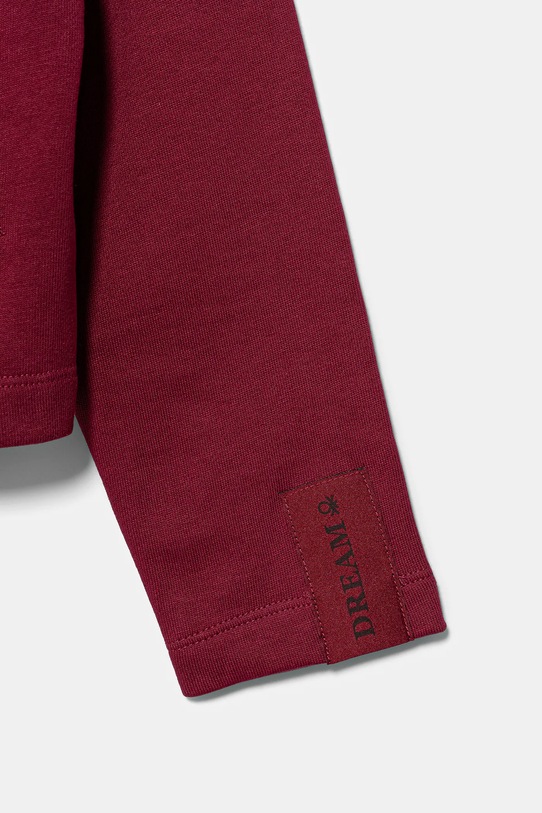 DÍVKA Dětská bavlněná mikina United Colors of Benetton 3NBMC505E.G.seasonal burgundské