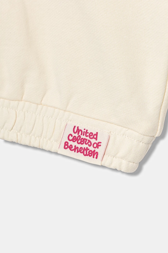 DÍVKA Dětská bavlněná mikina United Colors of Benetton 3NBMG10K2.P.seasonal béžová