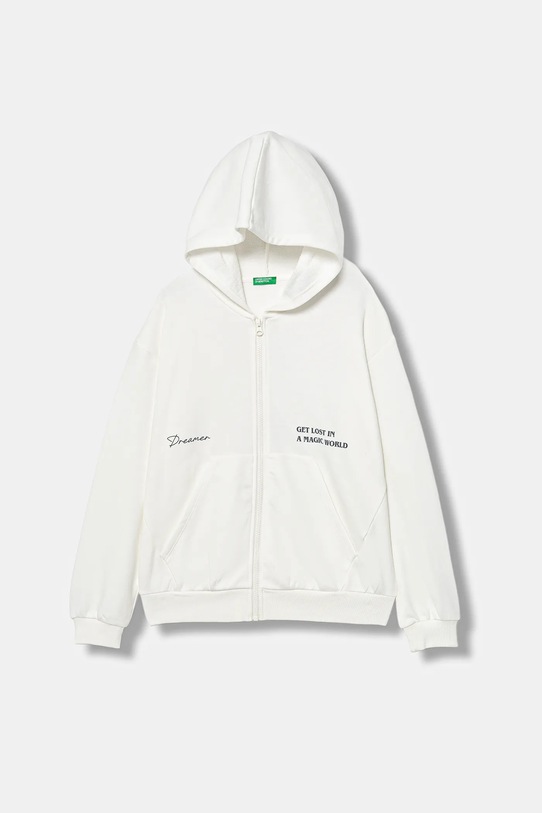 Dětská mikina United Colors of Benetton 32N4C505I.G.seasonal bílá AW25