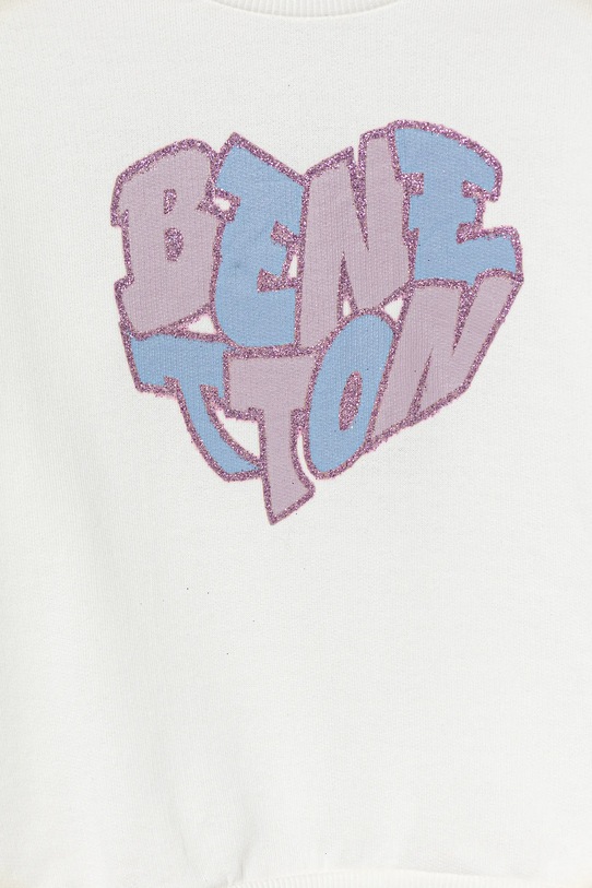 Dziewczynka United Colors of Benetton bluza bawełniana dziecięca 3J68C10Q0.G.seasonal biały