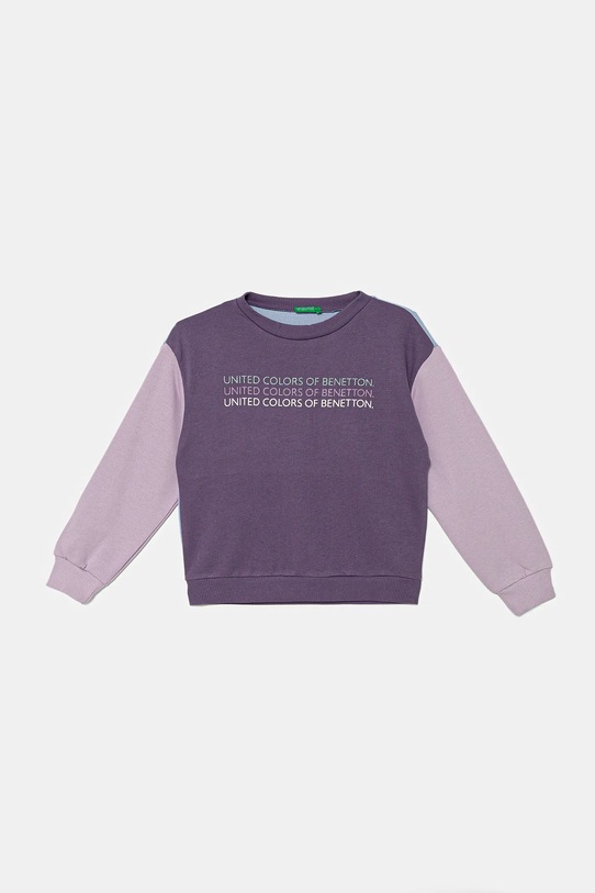 United Colors of Benetton felpa in cotone bambino/a sovrastampa violetto 3J68C10Q0.G.seasonal