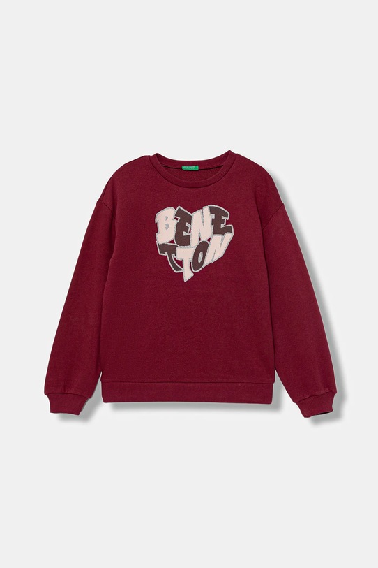 Дитяча бавовняна кофта United Colors of Benetton візерунок бордо 3J68C10Q0.G.seasonal