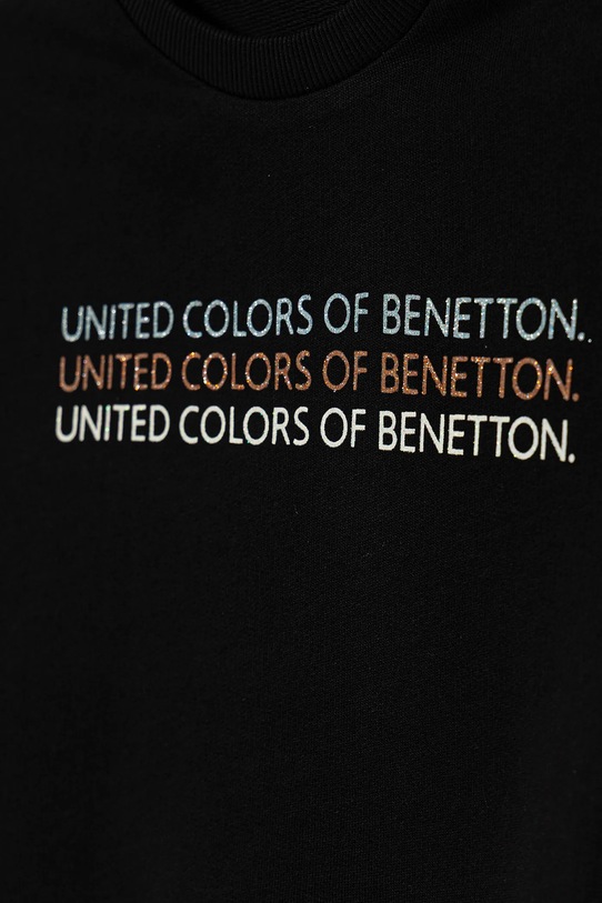 DÍVKA Dětská bavlněná mikina United Colors of Benetton 3J68C10Q0.G.seasonal černá