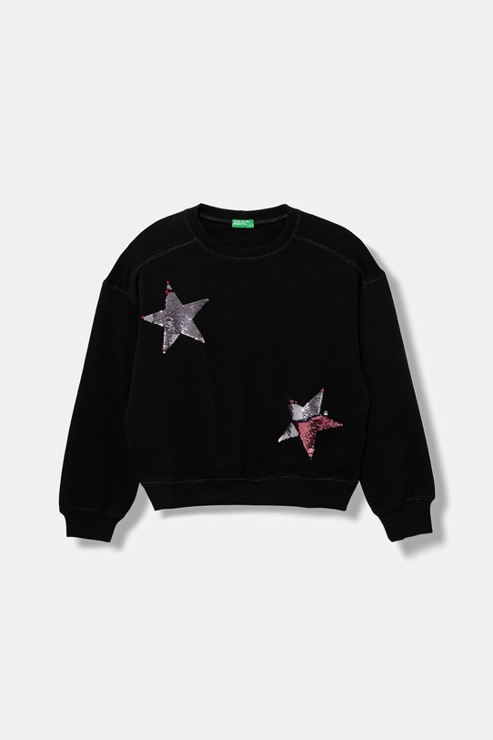 Detská bavlnená mikina United Colors of Benetton bavlna čierna 3J68C10QI.G.seasonal