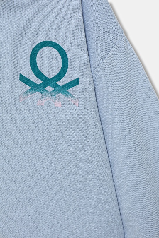 DÍVKA Dětská bavlněná mikina United Colors of Benetton 3J68C204W.G.seasonal modrá