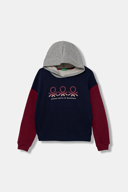 United Colors of Benetton bluza bawełniana dziecięca nadruk granatowy 3J68C204W.G.seasonal