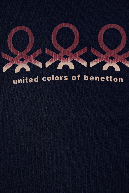 DÍVKA Dětská bavlněná mikina United Colors of Benetton 3J68C204W.G.seasonal námořnická modř