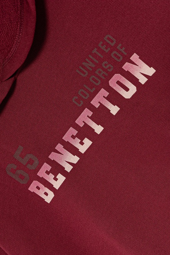 Dziewczynka United Colors of Benetton bluza bawełniana dziecięca 3J68C204W.G.seasonal bordowy
