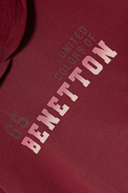 Девочка Детская хлопковая кофта United Colors of Benetton 3J68C204W.G.seasonal бордо