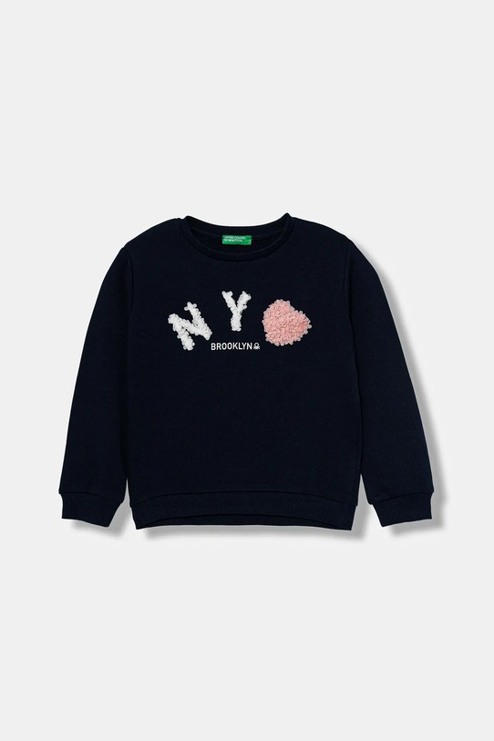 United Colors of Benetton bluza bawełniana dziecięca nadruk granatowy 3J68G10K3.P.seasonal