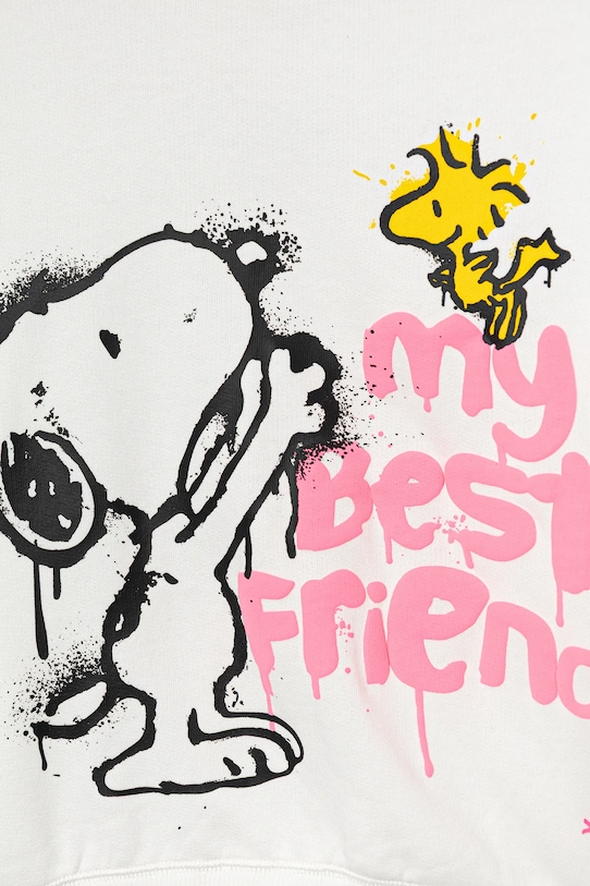 Dievča Detská bavlnená mikina United Colors of Benetton 3J70C10R3.G.seasonal biela