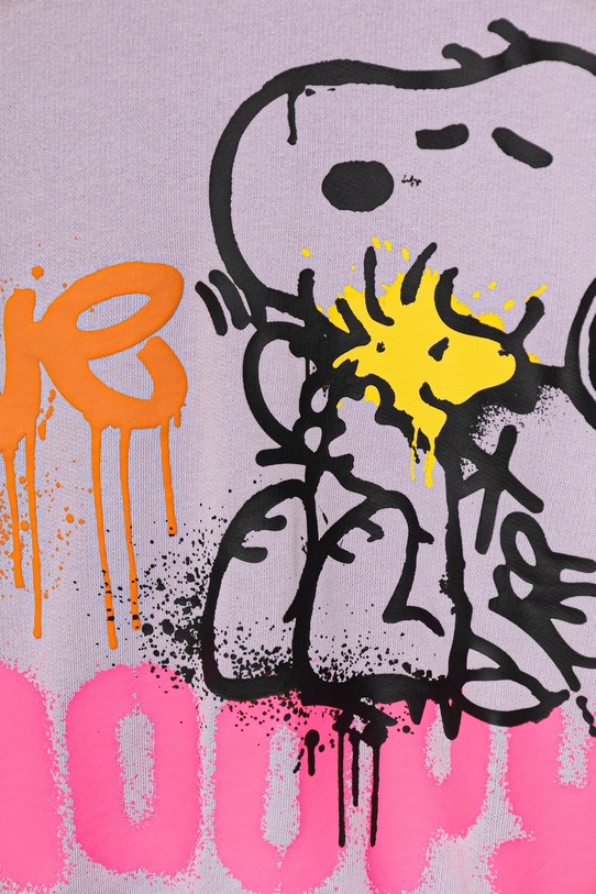 Fete United Colors of Benetton hanorac de bumbac pentru copii 3J70C10R3.G.seasonal violet