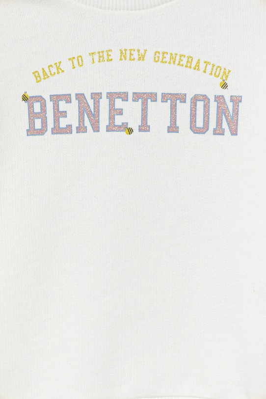 Dziewczynka United Colors of Benetton bluza bawełniana 3J70G10JR.P.seasonal biały