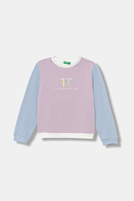 United Colors of Benetton hanorac de bumbac print violet 3J70G10JR.P.seasonal