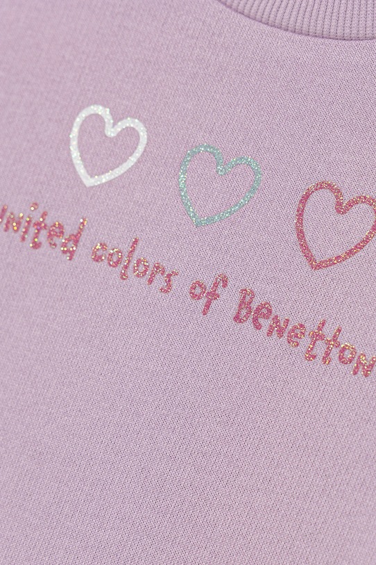 DÍVKA Bavlněná mikina United Colors of Benetton 3J70G10JR.P.seasonal fialová